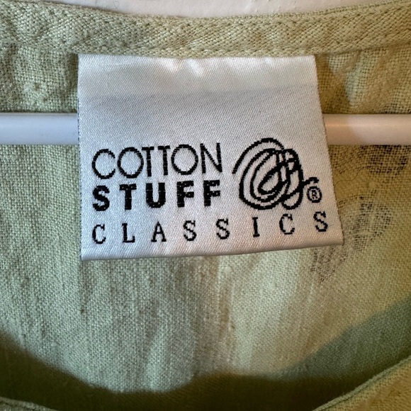 COTTON STUFF CLASSICS GREEN LEAVE PRINT DRESS - Picture 3 of 3